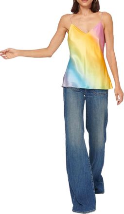 Cami NYC Raine Silk Camisole In Rainbow Wash