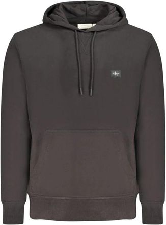 Calvin Klein Zwarte katoenen hoodie voor mannen - Heren - Hoodies - Zwart - XL - Katoen - Hoodies & sweatvesten