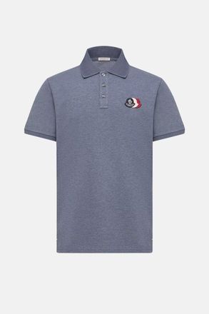 Moncler TRIPLE LOGO POLO SHIRT Size: XXL, colour: BLUE
