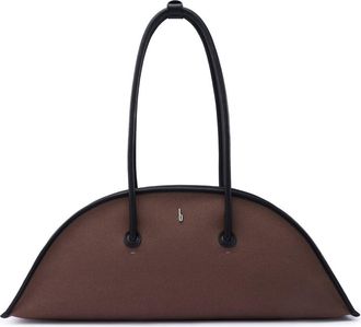 Behno Laverne Canvas Bowler Bag in Cacao/Black at Nordstrom