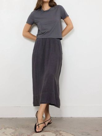 La Made Damien Boxy Tee In Moonberry