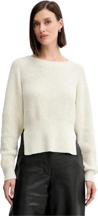 Twinset Trui met ronde hals - Dames - Ronde hals truien - Beige - S - Katoen - Truien & Vesten
