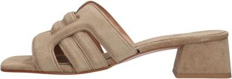 Notre-V Nv-1010 Muilezel met Hak - Dames - Muiltjes - Beige - 40 EU - Leer - Schoenen