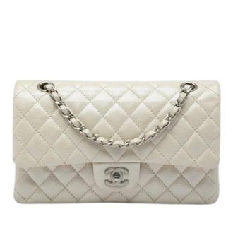 Chanel Pre-owned Classic Double Flap Schoudertas - Dames - Pre-owned - Wit - Maat: ONE Size Leer