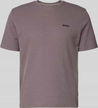 HUGO BOSS Regular Fit Pyjama-Oberteil aus Baumwoll-Mix Modell WAFFLE in Taupe, Gr&ouml;&szlig;e XXL