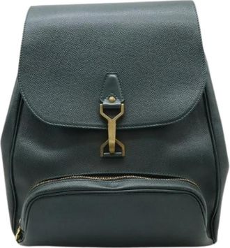 Louis Vuitton Pre-owned Taiga Cassiar Backpack - Dames - Vintage Rugzakken - Groen - ONE Size - Leer - Vintage