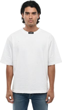 Dsquared2 White Loose Crew Neck T-Shirt