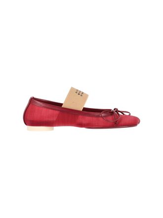 Maison Margiela Red Anatomic Fabric Flats