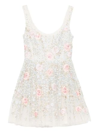 Needle & Thread Cressida mini dress - Neutrals