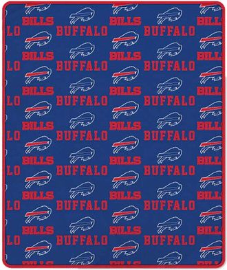 Pegasus Sports Buffalo Bills Nfl Team Repeating Logo Fleece Throw