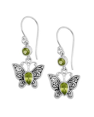 Samuel B. Silver 1.30 Ct. Tw. Peridot Earrings