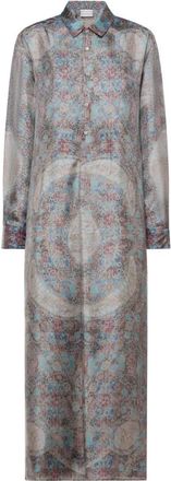 Pierre-Louis Mascia Aloe Shirt Dress - Dames - Maxi kleedjes - Blauw - M - Kleedjes