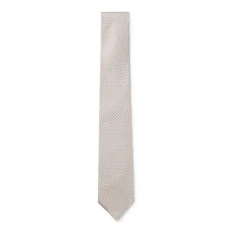 BOSS Jacquard-patterned tie in pure wool