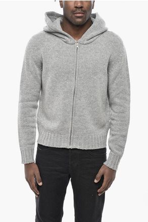 Palm Angels Zip-Up Sweater CURVED LOGO With Hood size Xxl