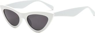 Generic Mens And Womens Small Frame Outdoor Sunglasses Commuting Driving Vacation Sun Glasses(White)