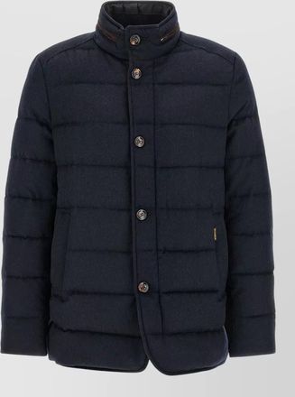 Moorer wool cashmere quilted down coat