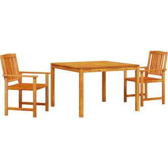 vidaXL Conjunto De Comedor De Jard&iacute;n 3 Pcs Marr&oacute;n Vidaxl