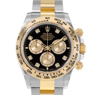Rolex Pre-owned Rolex Daytona Chronograph Automatic Chronometer Diamond Black Dial Mens Watch 126503 BKDO