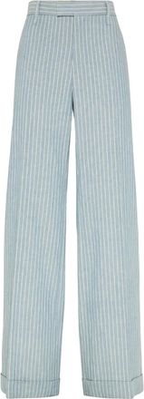 Brunello Cucinelli Pantaloni gessati - Blu