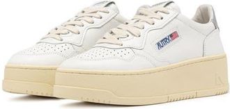 Autry Medalist Sneaker in White/silver at Nordstrom, Size 38