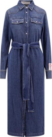 Golden Goose Dames, Mantels, Blauw, Maat: XS Katoen