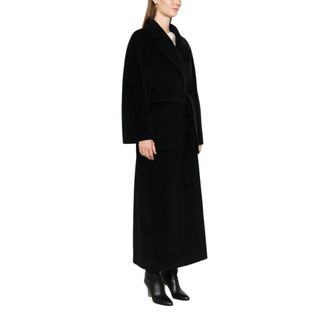 Tagliatore Belted Coats, female, Black, Size: 3XS Charlize Wool Coat