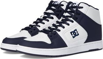 DC Manteca 4 Hi Mens Shoes White/Navy : 10.5 D - Medium, Leather