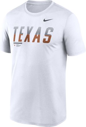 Nike Texas Sideline Legend Nike Mens Dri-FIT College T-Shirt in White | 02TI10ATXE-7SB