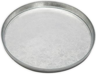Classic Touch Set of 4 Silver Glitter Chargers with Raised Rim