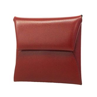 Herm&egrave;s Rouge H Box Calf Leather Coin Purse/Coin Case (Pre-Owned)