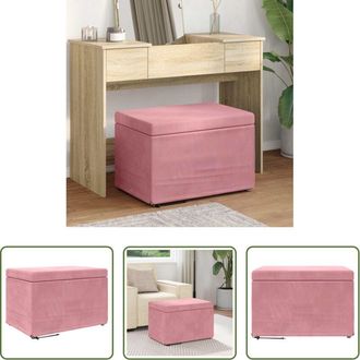 vidaXL Sedia in velluto - Pouf Rosa 61 x 41 x 40 cm Velluto e Legno Ingegnerizzato