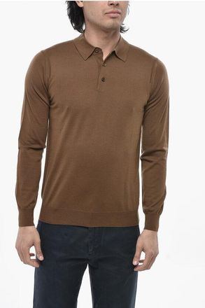 Paolo Pecora Wool-Blend Sweater With Polo Collar size M