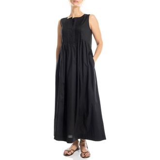 Max Studio Sleeveless Button Front Maxi Dress in Black at Nordstrom Rack, Size X-Small