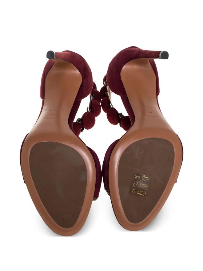 Alaia sandales en daim à talon - Rouge dès 1 583,00 € - sur Stylight
