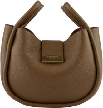 Pourchet Tassen, Dames, Bruin, ONE Size, Leer, Liane PM Schoudertas