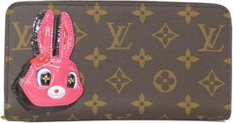 Louis Vuitton Marron Coated Canvas Long Wallet (Bi-Fold) (Pre-Owned)