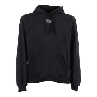 Diesel Hoodies, male, Black, Size: XL S-Norm-Hood-Iod Hoodie