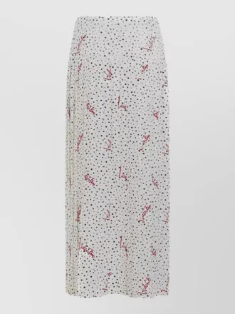 Valentino high waist midi skirt pleated dots