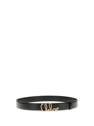 Chlo&eacute; Womens Chlo&eacute; Iconic Belt Black Calf Leather Bos Taurus