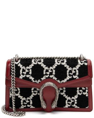 Gucci Black Gg Tweed Dionysus Small Shoulder Bag (Authentic Pre-Loved)