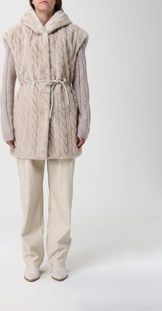 Liu Jo Fur Coat LIU JO Woman color Beige
