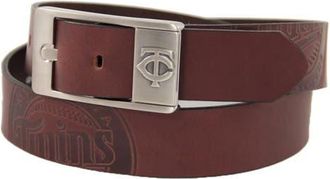 Eagles Wings Minnesota Twins Brandish Leather Belt - Brown at Nordstrom, Size 40
