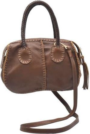 Carlos Falchi Mini Barrel Leather Bag in Whiskey at Nordstrom