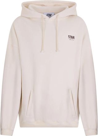 Golden Goose Star Hooded Sweatshirt - Heren - Hoodies - Beige - M - Katoen - Hoodies & sweatvesten