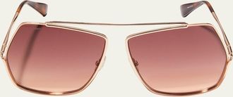 Max Mara Elsa Geo Metal Butterfly Sunglasses