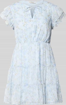 Only Tailliertes Freizeitkleid mit Volants Modell ELIZA in Hellblau, Gr&ouml;&szlig;e XL