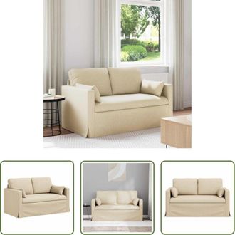 vidaXL Divano modulare - Divano Crema 139 x 78 x 80 cm Tessuto