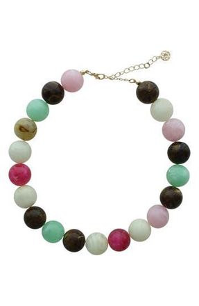 Olivia Welles June Beaded Necklace in Gold /Pink at Nordstrom Rack