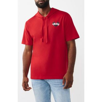 True Religion Circular Hoodie T-Shirt in Red at Nordstrom Rack, Size Medium