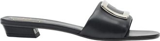 Roger Vivier Padded Mule 20 - Dames - Muiltjes - Zwart - 36 EU - Leer - Schoenen